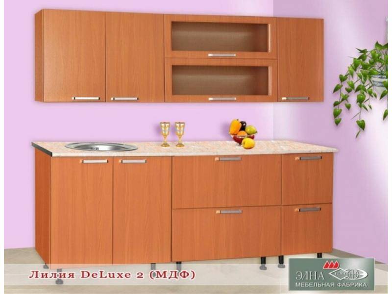кухня прямая лилия deluxe 2 (мфд) в Петрозаводске
