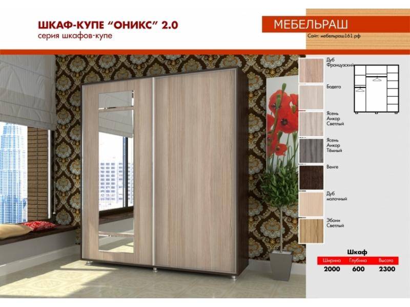 прямой шкаф-купе оникс 2.0 а в Петрозаводске