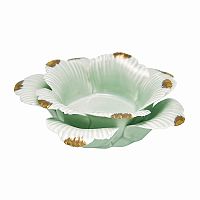 подсвечник керамический в виде цветка с золотыми лепестками flower pale green medium, 4 см в Петрозаводске
