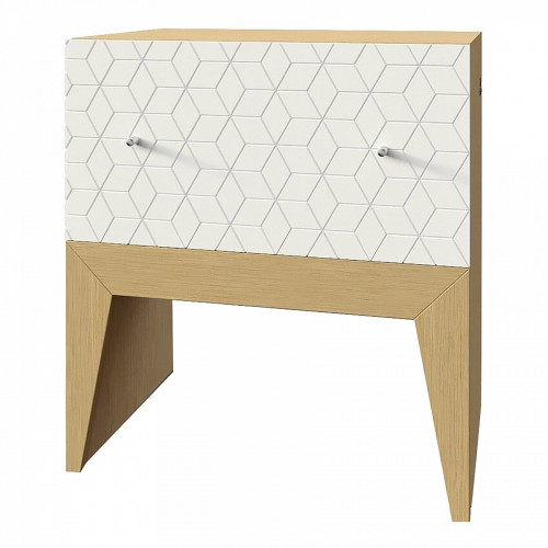 тумба still new, дуб, 1 ящик, рисунок ромб белая в Петрозаводске