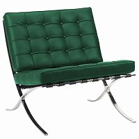 кресло barcelona chair кожа зеленое в Петрозаводске