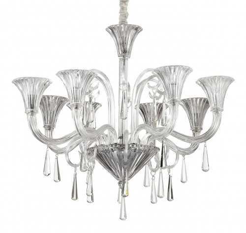 подвесная люстра ideal lux santa sp8 transparente в Петрозаводске