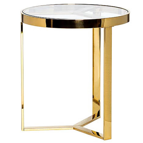 стол журнальный bridge gold 50*55см золотой в Петрозаводске