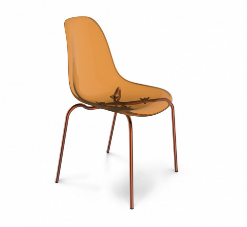 стул dsr прозрачный кофейный s30 (eames style) в Петрозаводске