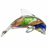 статуэтка дельфин 13,5х6х7,5 см сине-зеленая в Петрозаводске