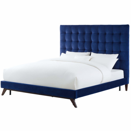 кровать eden 90х200 синий велюр р в Петрозаводске