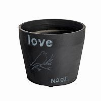 цветочный горшок love чёрный в Петрозаводске