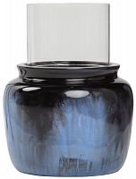 подсвечник синий со стеклом colors blue big, 32 см в Петрозаводске