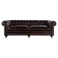 диван chesterfield lounge прямой темно-коричневый в Петрозаводске