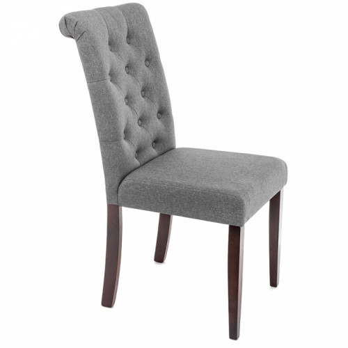 стул деревянный amelia dark walnut / fabric grey в Петрозаводске