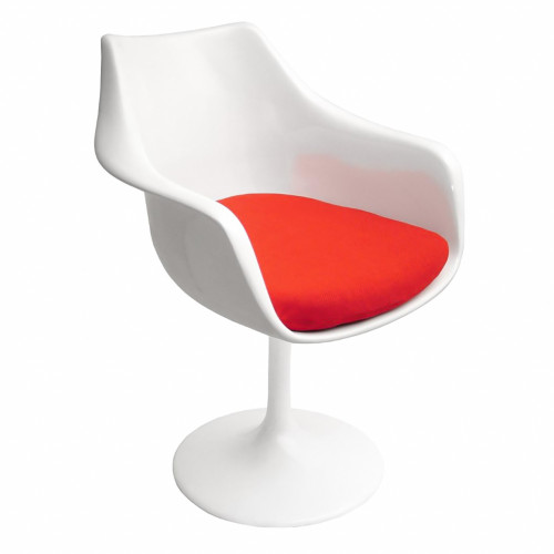 кресло tulip armchair бело-красное шерсть в Петрозаводске