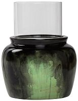 подсвечник зеленый со стеклом colors green, 32 см в Петрозаводске
