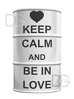 декоративная бочка keep calm and be in love xl в Петрозаводске