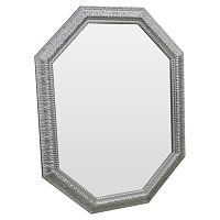 зеркало серебряное восьмиугольное вытянутое с декором silver luxury в Петрозаводске