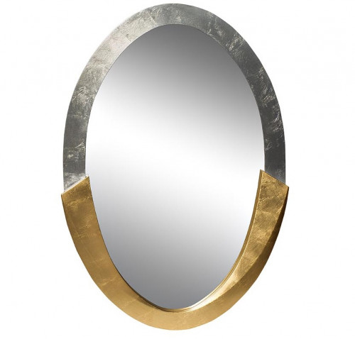 овальное зеркало настенное золото с серебром art-fm 114х81 см в Петрозаводске