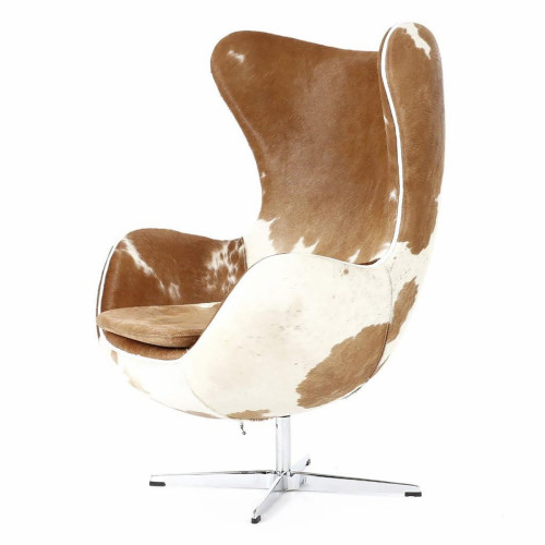 кресло egg chair коричнево-белое в Петрозаводске
