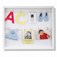 панно с зажимами для 12 фотографий clothesline белое в Петрозаводске