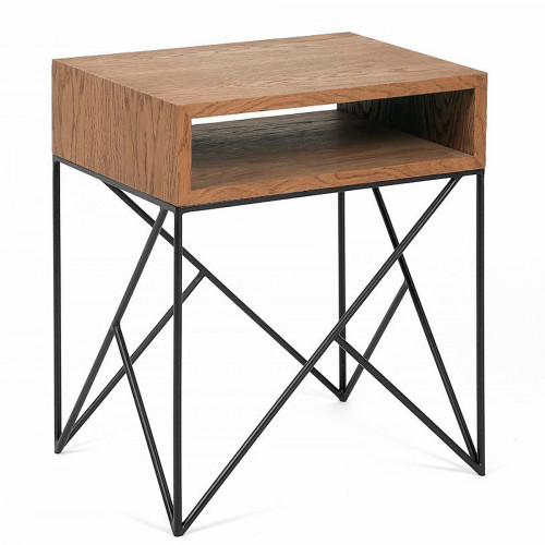 прикроватная тумба prince темный дуб с черным в Петрозаводске