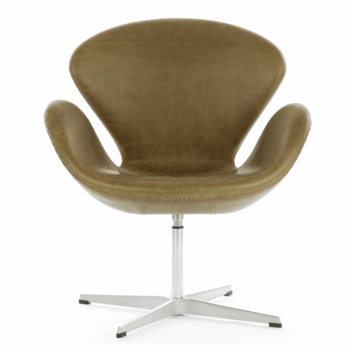 кресло swan кожа коричневое в Петрозаводске