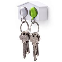 держатель+брелок для ключей двойной mini sparrow белый-зеленый в Петрозаводске
