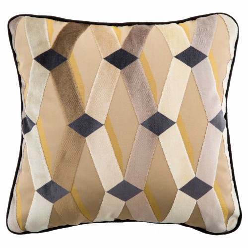 подушка декоративная бежевая с ромбами weave в Петрозаводске