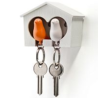 держатель+брелок для ключей двойной sparrow белый-оранж в Петрозаводске