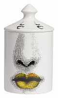 подсвечник белый с крышкой пьеро форназетти желтые губы bacio candle yellow, 33 см в Петрозаводске