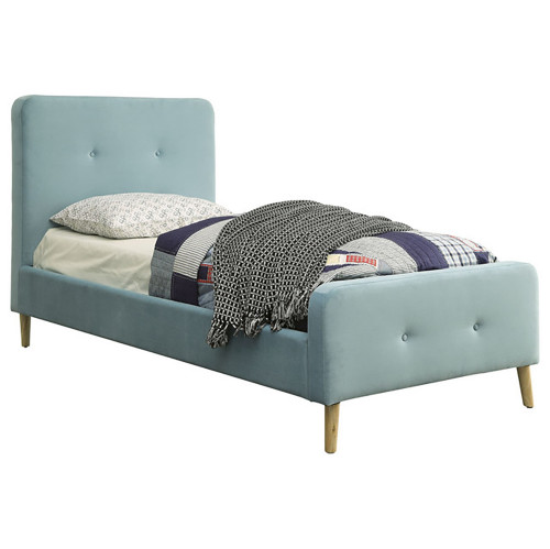 кровать button tufted flannelette blue 120х200 в Петрозаводске