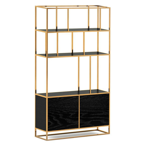 стеллаж makella new gold черный дуб в Петрозаводске