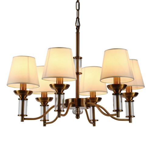 люстра walters 6 от delight collection прозрачная/бежевая/латунь в Петрозаводске