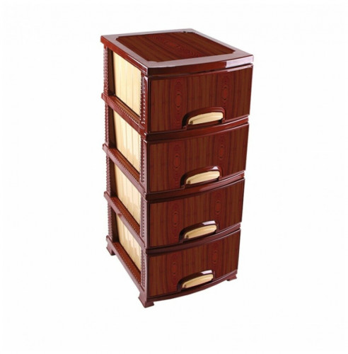 комод росспласт декор красное дерево 4 яруса рп-421 в Петрозаводске