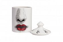 подсвечник белый с крышкой желтые губы пьеро форназетти bacio candle red, 33 см в Петрозаводске