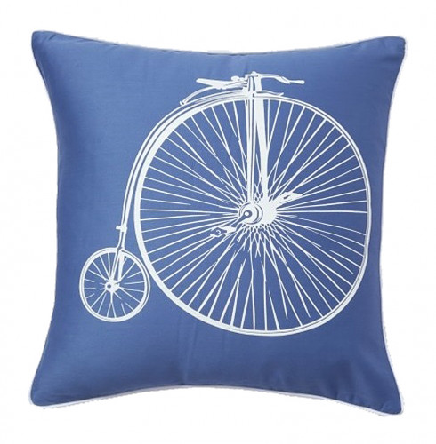 подушка с ретро-велосипедом retro bicycle blue в Петрозаводске