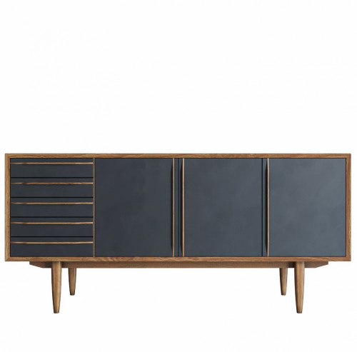 комод bruni black три дверки черный в Петрозаводске