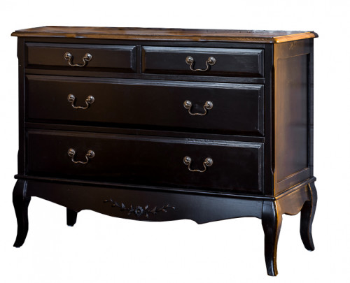 комод belveder c четырьмя ящиками черный в Петрозаводске