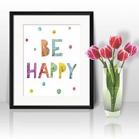 постер be happy а4 в Петрозаводске