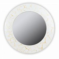 зеркало белое круглое диаметр 90 см с золотым декором fashion white gold в Петрозаводске