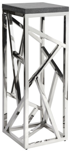 консоль geometric высокая 40x40x110 металл, серая столешница в Петрозаводске