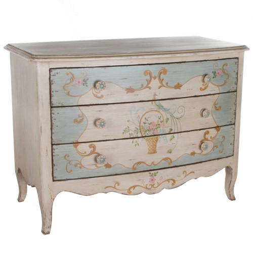 комод зеленый большой с росписью florans белый, в Петрозаводске