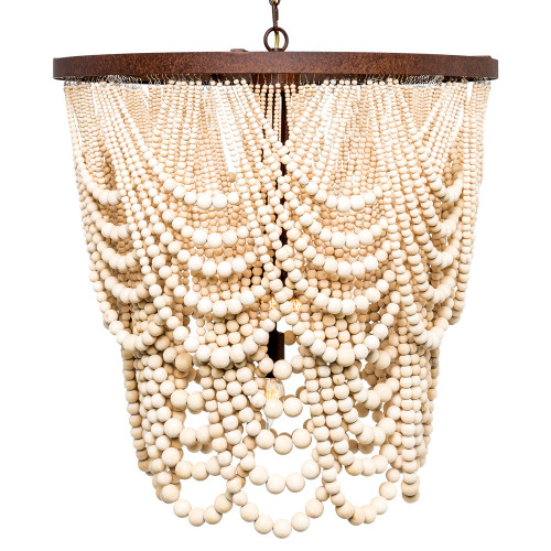 люстра «вандербилт» бусины из древесины нанизанные на нити в Петрозаводске