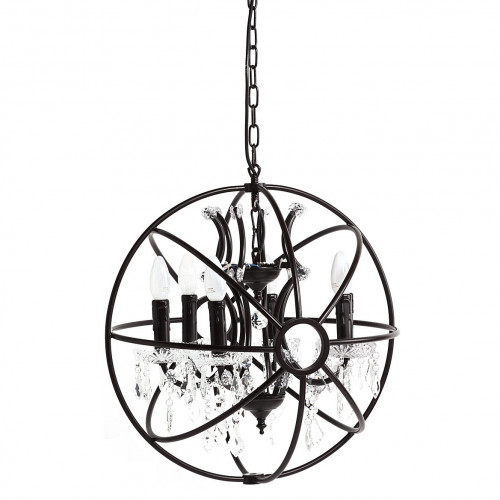 люстра foucault orb crystal vol. viii чёрная, прозрачная в Петрозаводске
