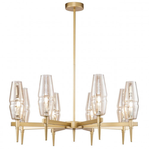 подвесная люстра maytoni lita h002pl-08g янтарная в Петрозаводске