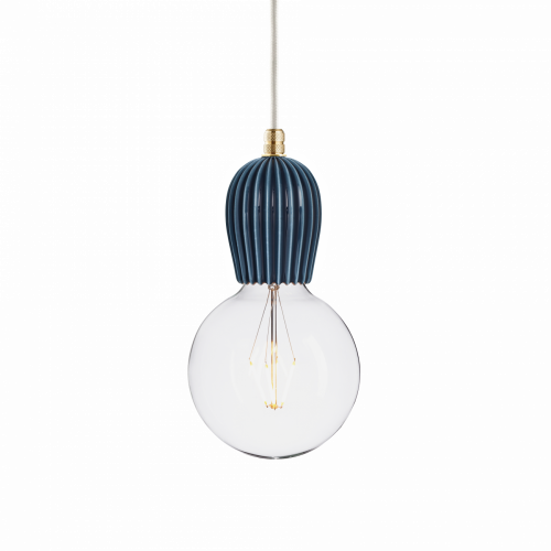 подвесной светильник keramik rib indigo brass в Петрозаводске