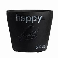 цветочный горшок happy чёрный в Петрозаводске