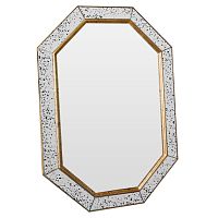 зеркало восьмиугольное вытянутое золотое в состаренной раме julian gold в Петрозаводске
