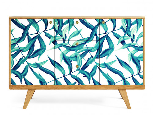 комод thimon натуральный дуб принт 003 белый, синий, морская волна в Петрозаводске