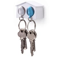 держатель+брелок для ключей двойной mini sparrow белый-голубой в Петрозаводске