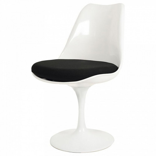 стул eero saarinen style tulip chair черная подушка в Петрозаводске