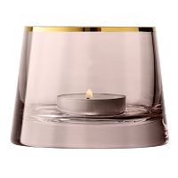 подсвечник стеклянный коричневый с золотым ободком для чайной свечи light, 6,6 см в Петрозаводске