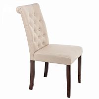 стул деревянный amelia dark walnut / fabric cream в Петрозаводске